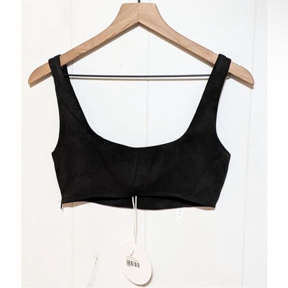 Princess Polly crop top women’s black Huxley set USA 6 NWT corset tank - Picture 3 of 3